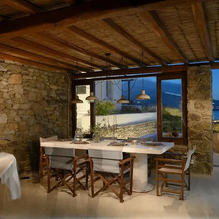 Galaxy Mykonos Private Pool & Sea View In * Φτελιά